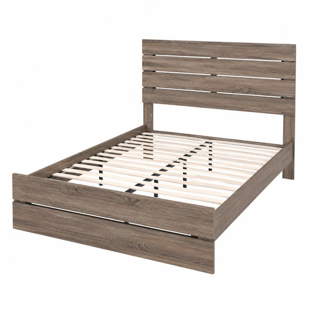 Letto matrimoniale in MDF marrone 200x160 cm
