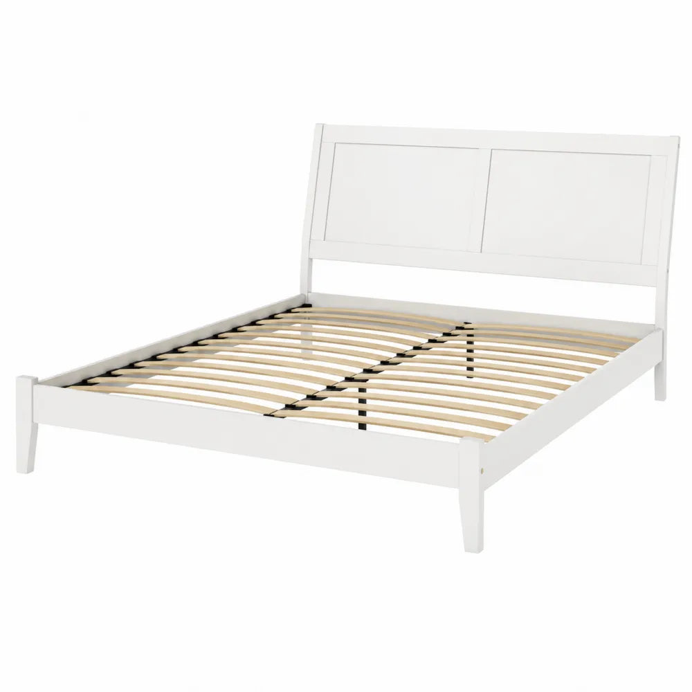 Letto Matrimoniale in Legno Bianco