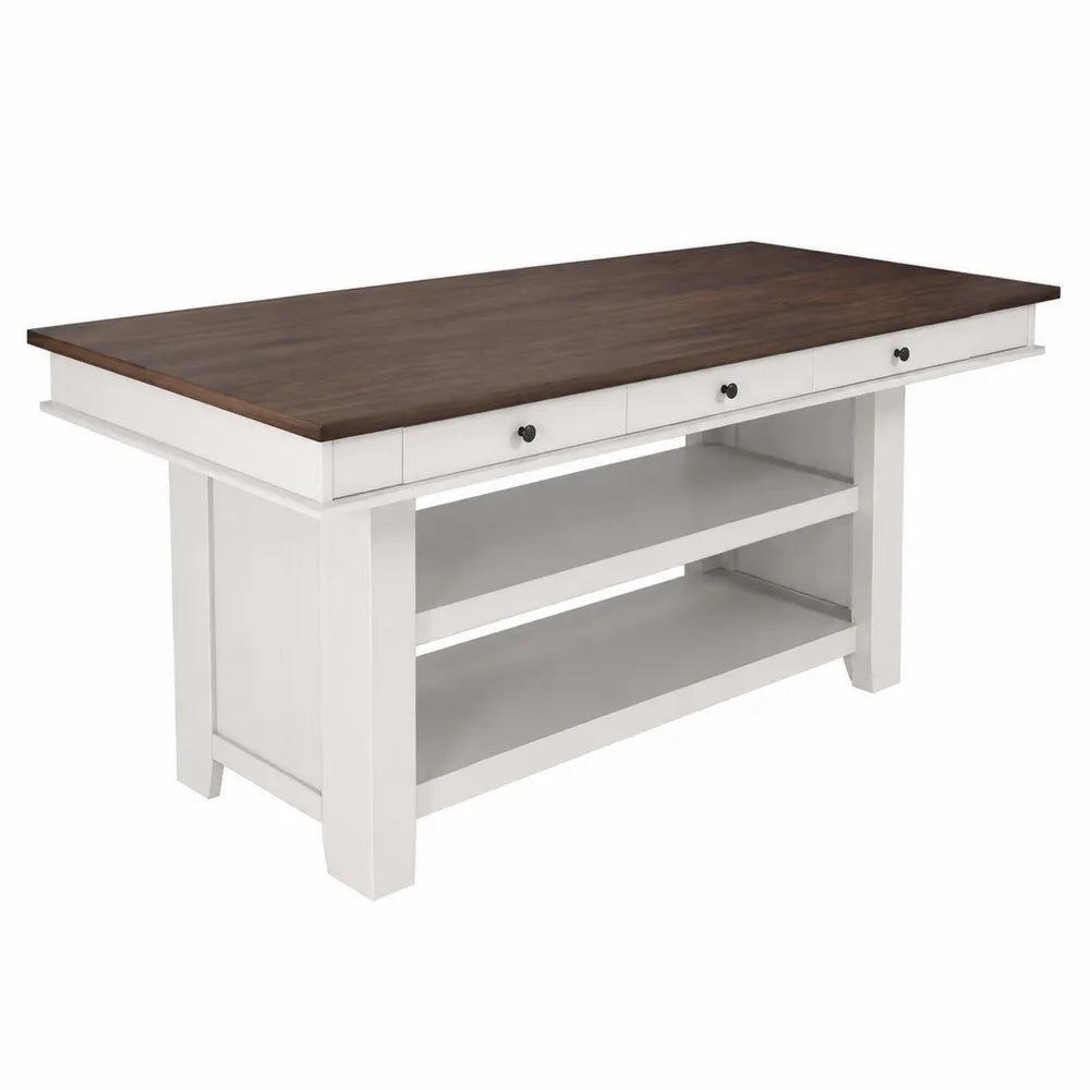 Tavolo da pranzo in legno con cassetti 180x90x75 cm