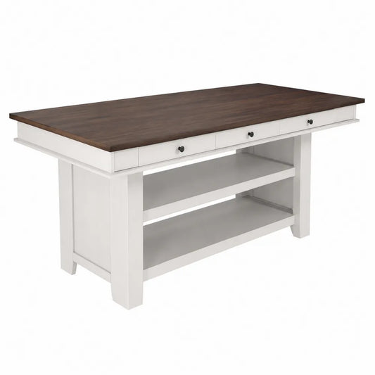Tavolo da pranzo in legno con cassetti 180x90x75 cm